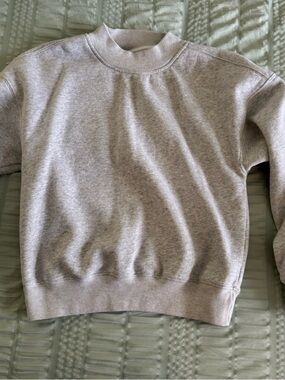 Abercrombie & Fitch Light Heather Gray Mockneck Sweatshirt